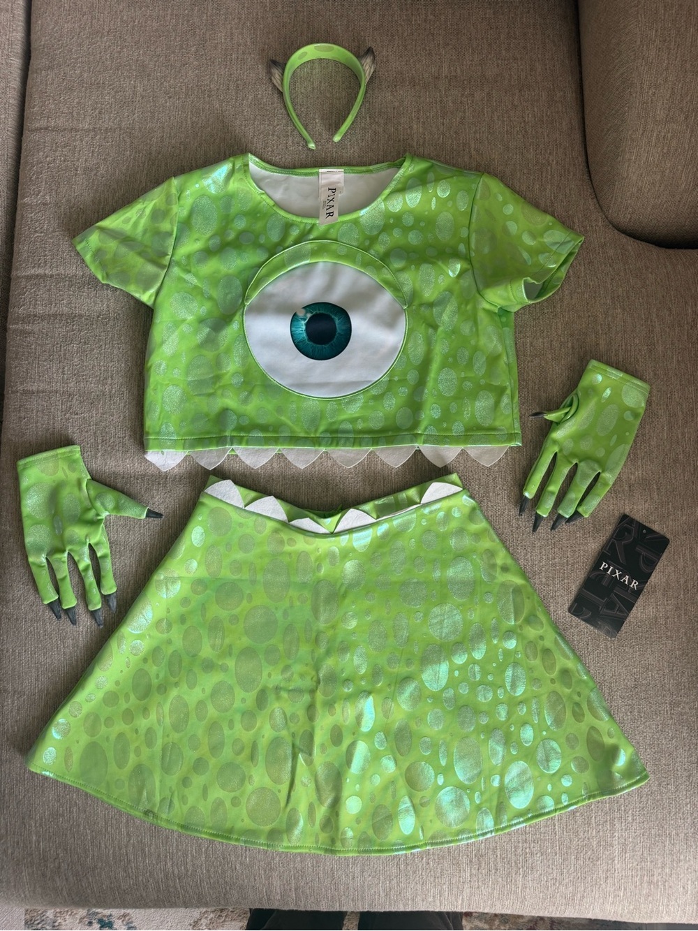 Mike Wazowski Green Adult Costume Set Size M